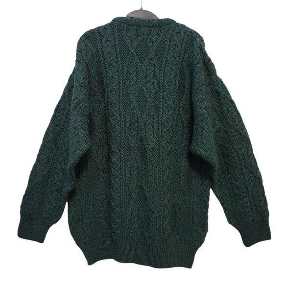 Aran Crafts Ireland Wool Sweater Cable Knit Fisherman Pullover - Picture 6 of 12
